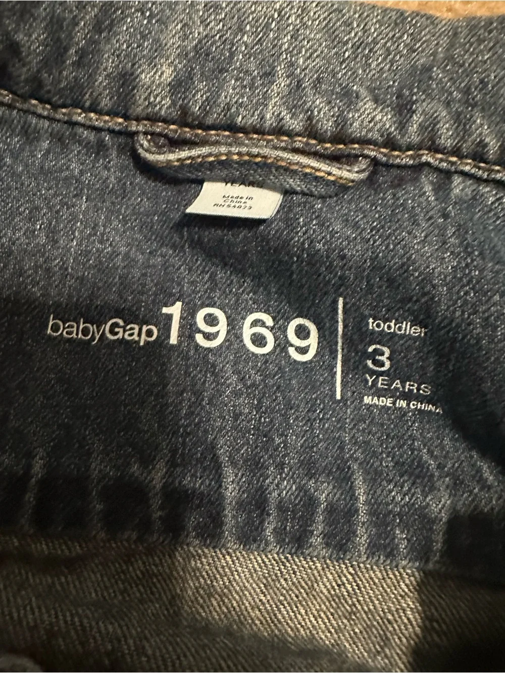 Vintage Baby Gap 1969 Toddler Size 3 Denim Jacket Hand-Painted Sunflower NWOT